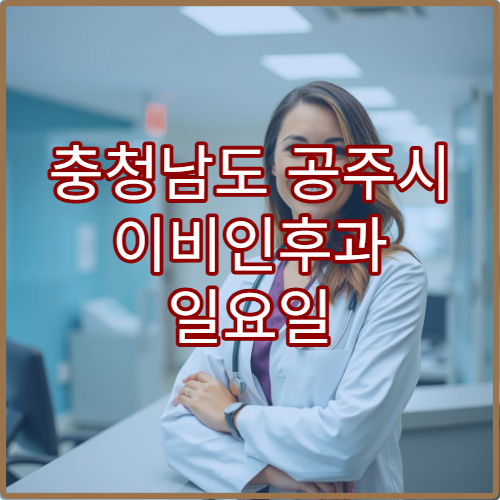 충청남도 공주시 이비인후과 일요일 진료 병원 코감기·목 통증 상담 가능