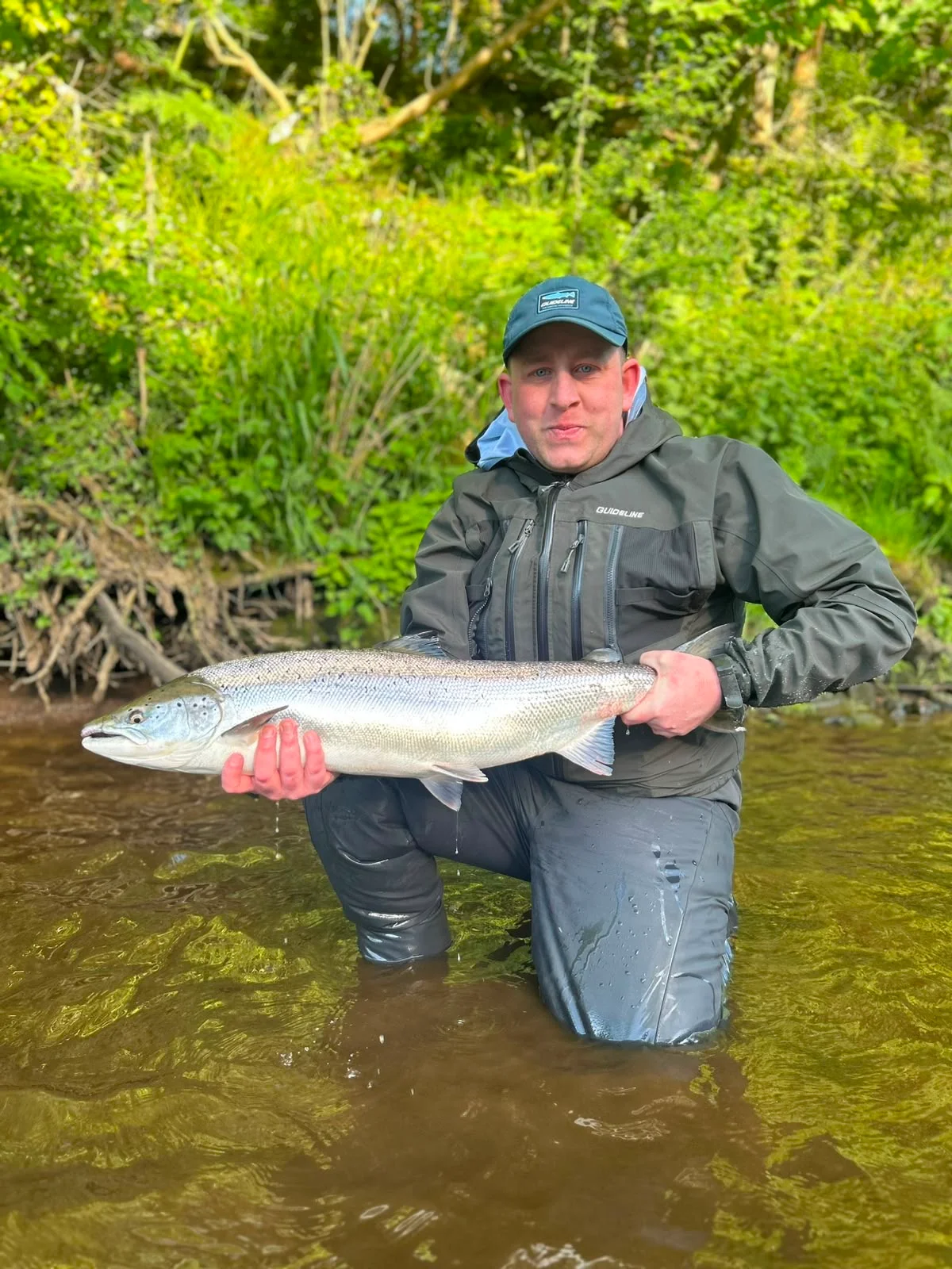 Gordon Kelly with a Salmon caught fly fishing on the River Clyde