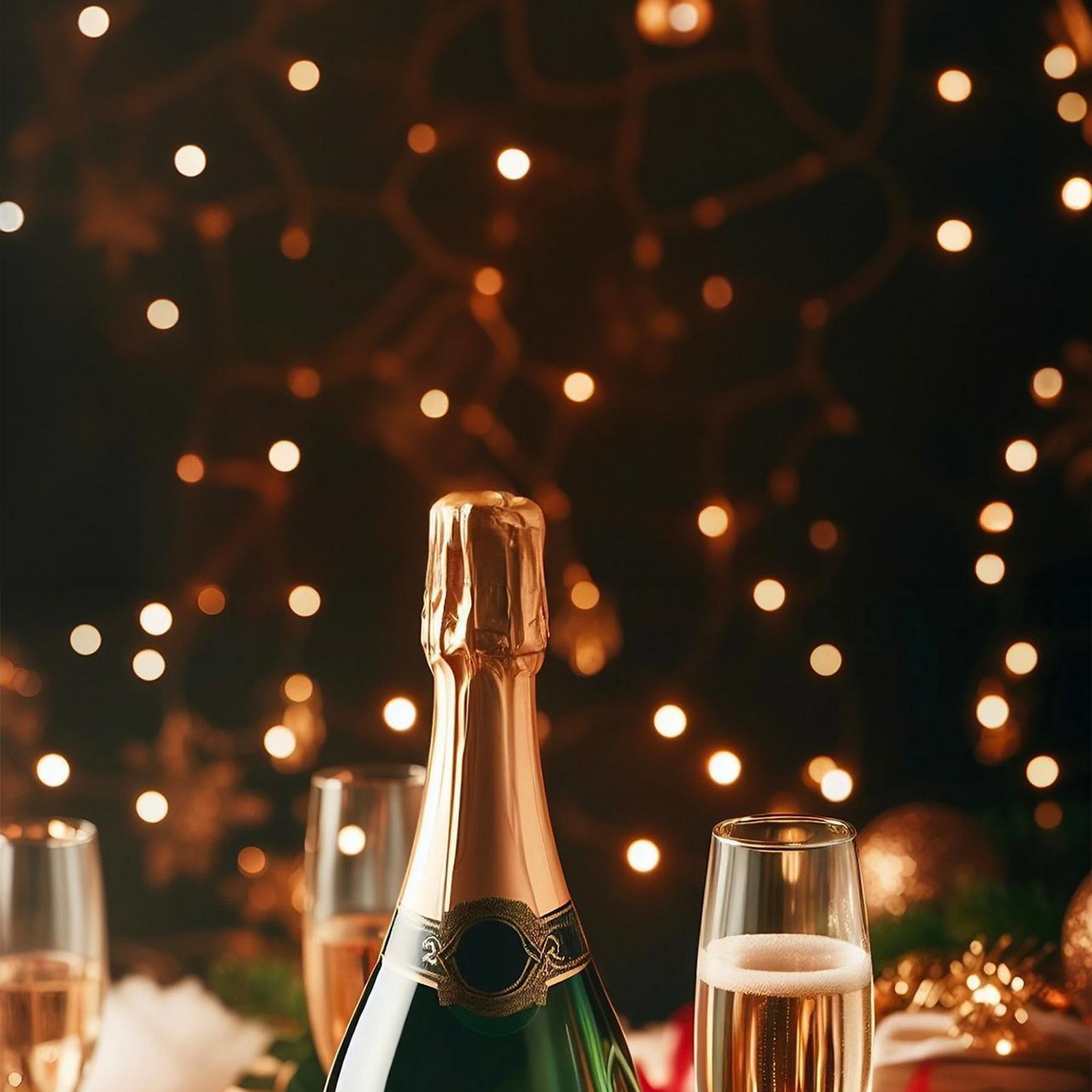 Download New Year Celebration With Champagne Full HD iPhone