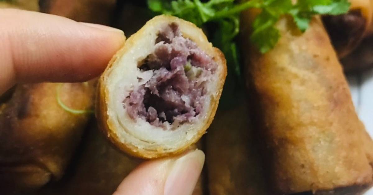 Chả giò khoai lang tím
