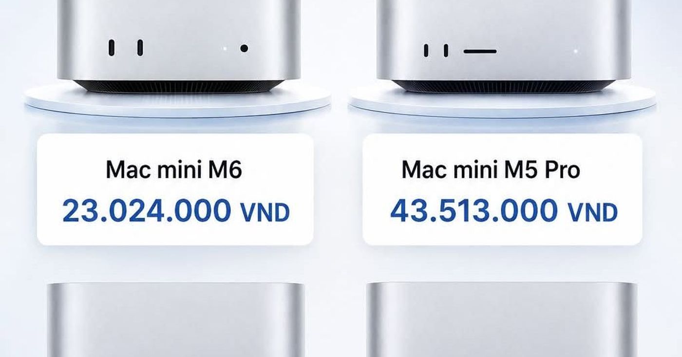 Apple nâng giá Mac mini và Mac Studio thế hệ mới, Mac Studio M5 Ultra khởi điểm hơn 140 triệu VND #Apple #MacMini #MacStudio #AppleM6 #M5Pro #M5Max #M5Ultra #MayTinhApple #CongNghe