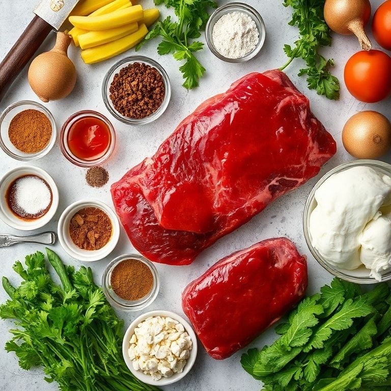 Ingredients for Smoked Beef Brisket with Easy BBQ Sauce Recipe – Tender, Smoky, and Ready in No Time