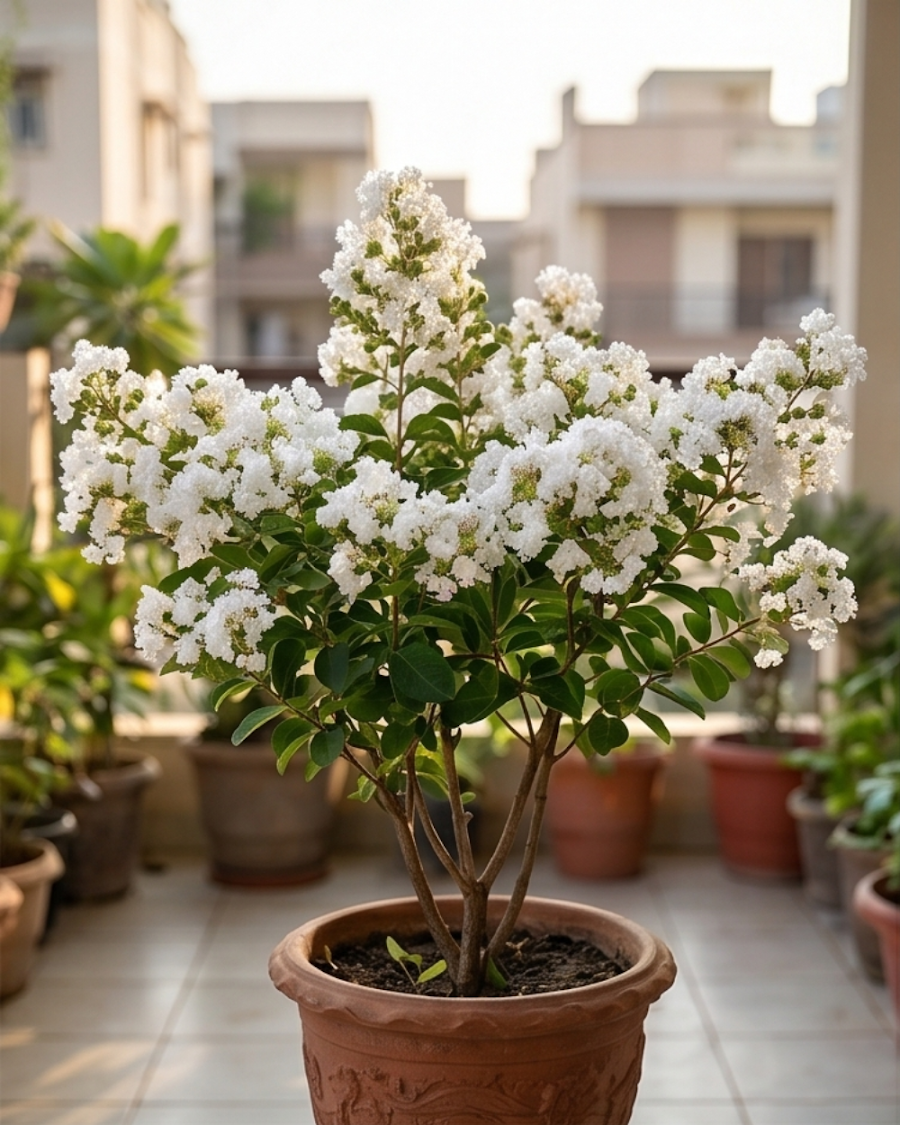 Lagerstroemia Furush White Plant — view 1