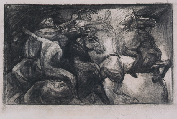 Warriors on horseback