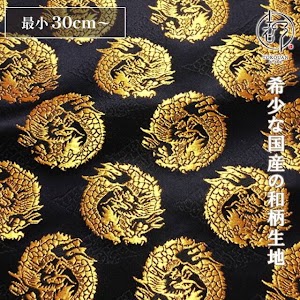 雲文地に丸龍 紺