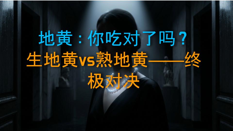 地黄：你吃对了吗？生地黄vs熟地黄——终极对决