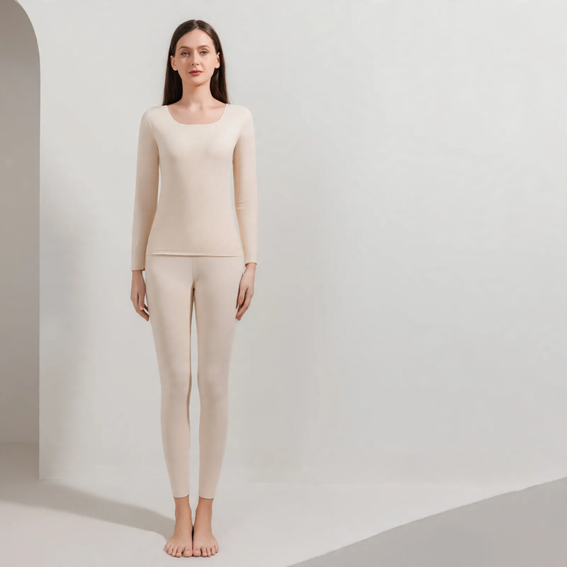 Thermal underwear set for couples, lined, seamless
