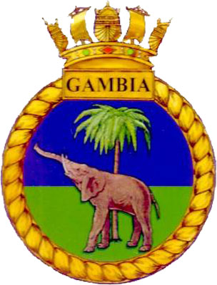 HMS Gambia crest