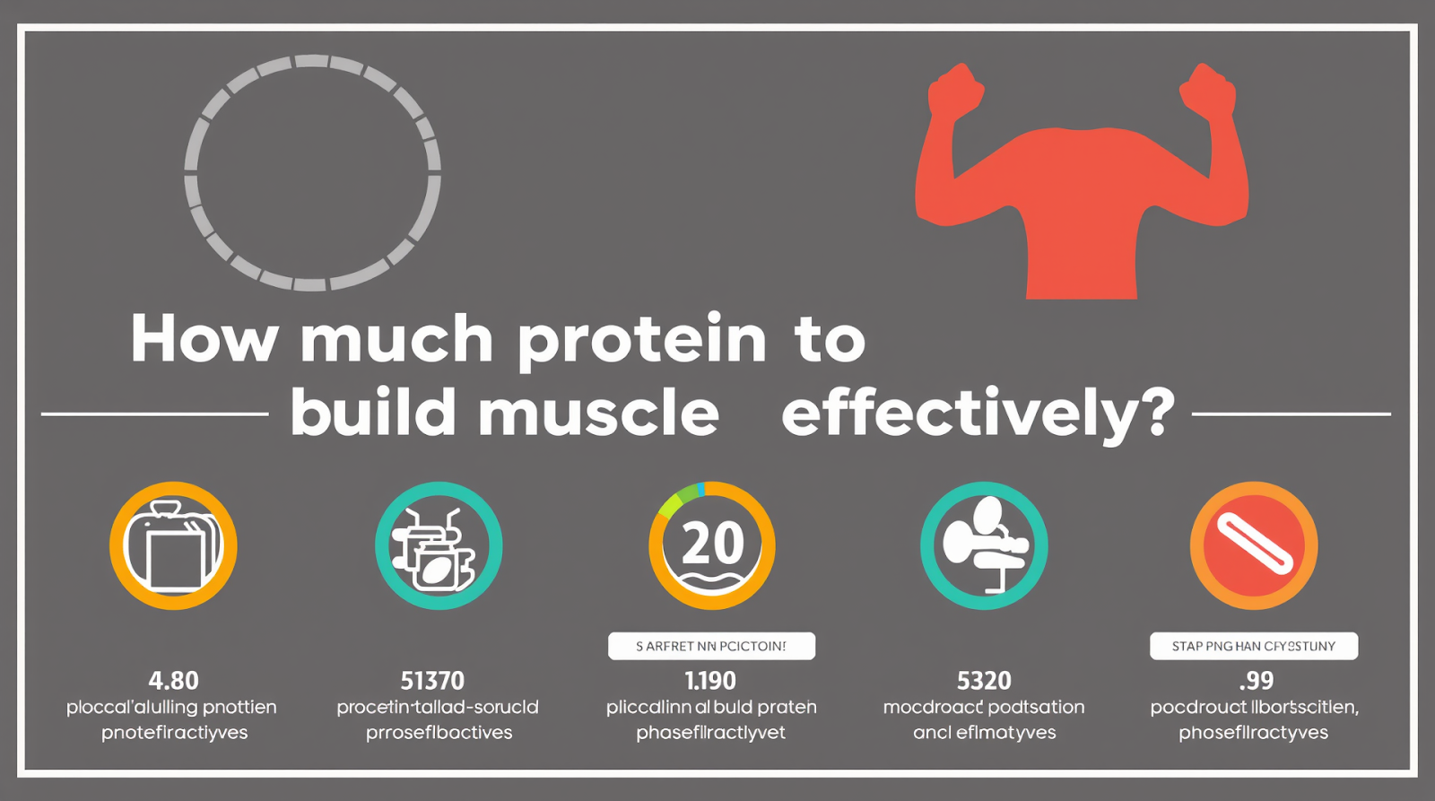 Infographic summarizing key points of how much protein to build muscle effectively?