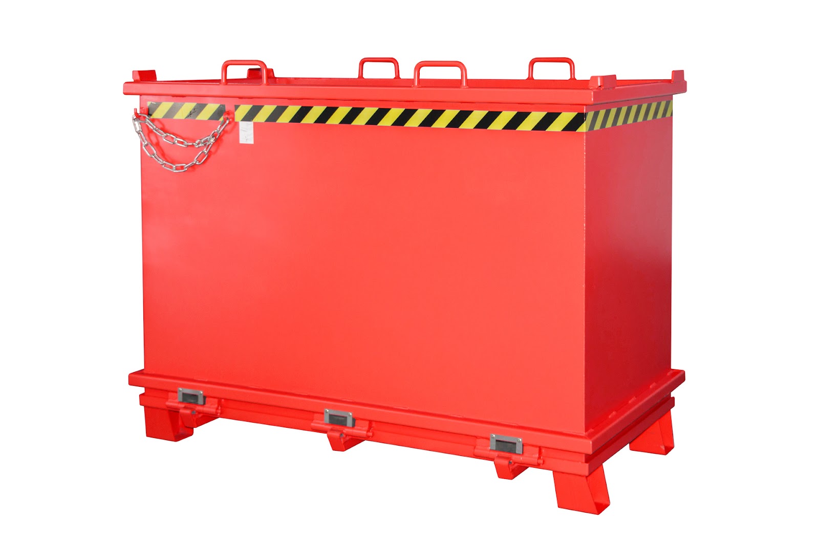 Bodemklepcontainer SB 2000, gelakt, Vuurrood