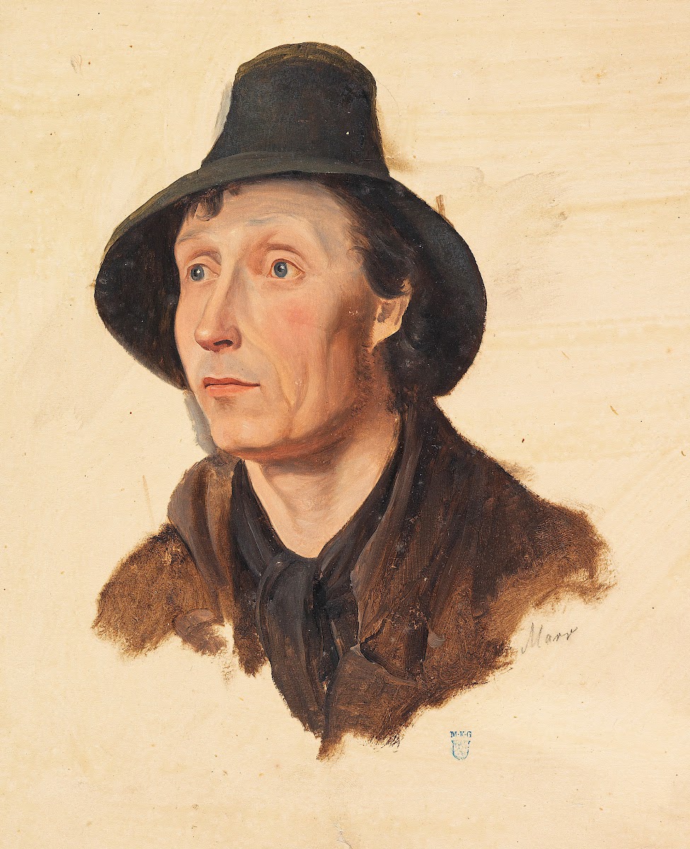Almbauer mit Filzhut Ca 1830 1860
