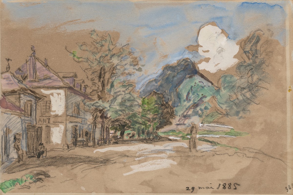 Le Village de Fontaine avec vue sur le Néron 1885