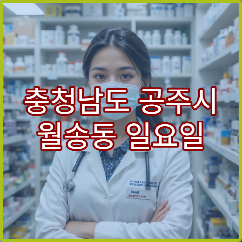 충청남도 공주시 월송동 일요일 휴일 운영 약국 위치와 영업시간