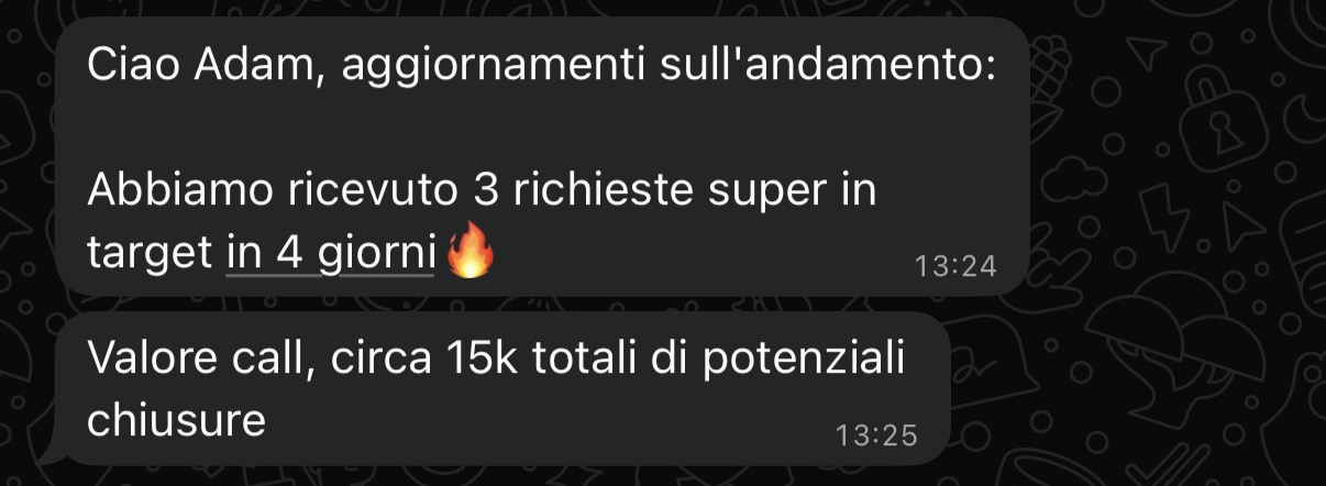 Risultato cliente 5