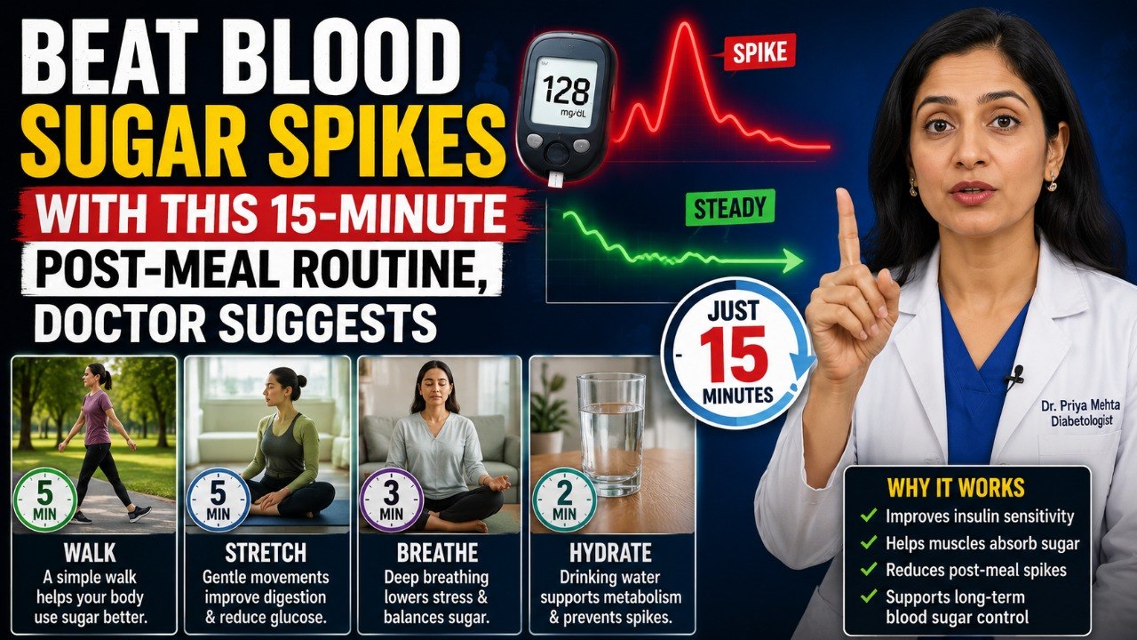 Beat Blood Sugar Spikes: 15-Min Post-Meal Walk Key