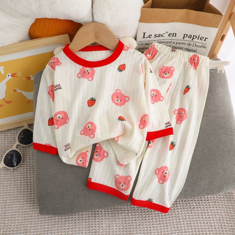 Children's Pajama Set, Cotton, 3/4 Sleeves, Summer