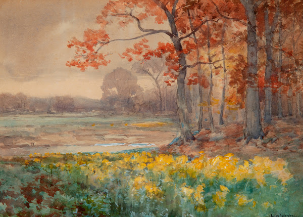 Yellow Flowers on a Grey Day 1911