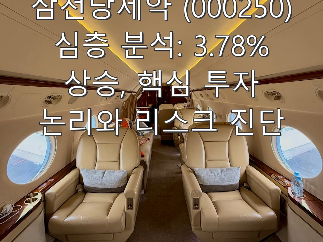 삼천당제약 (000250) 심층 분석: 3.78% 상승, 핵심 투자 논리와 리스크 진단