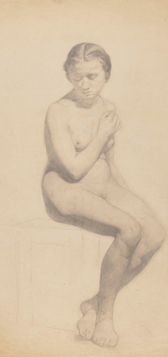 Female Nude Sitting 1860