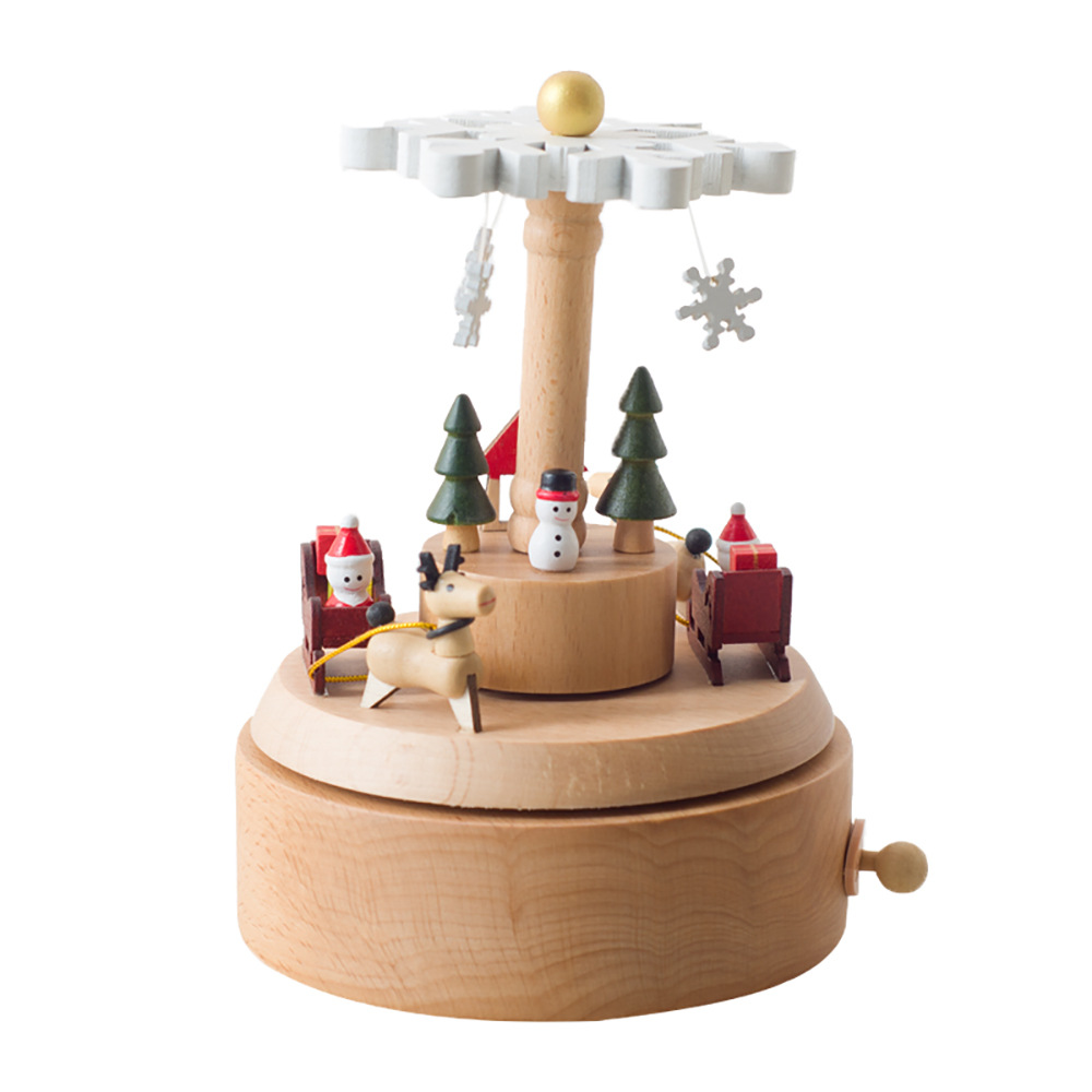 Dekorative Holz-Spieluhr für Weihnachten