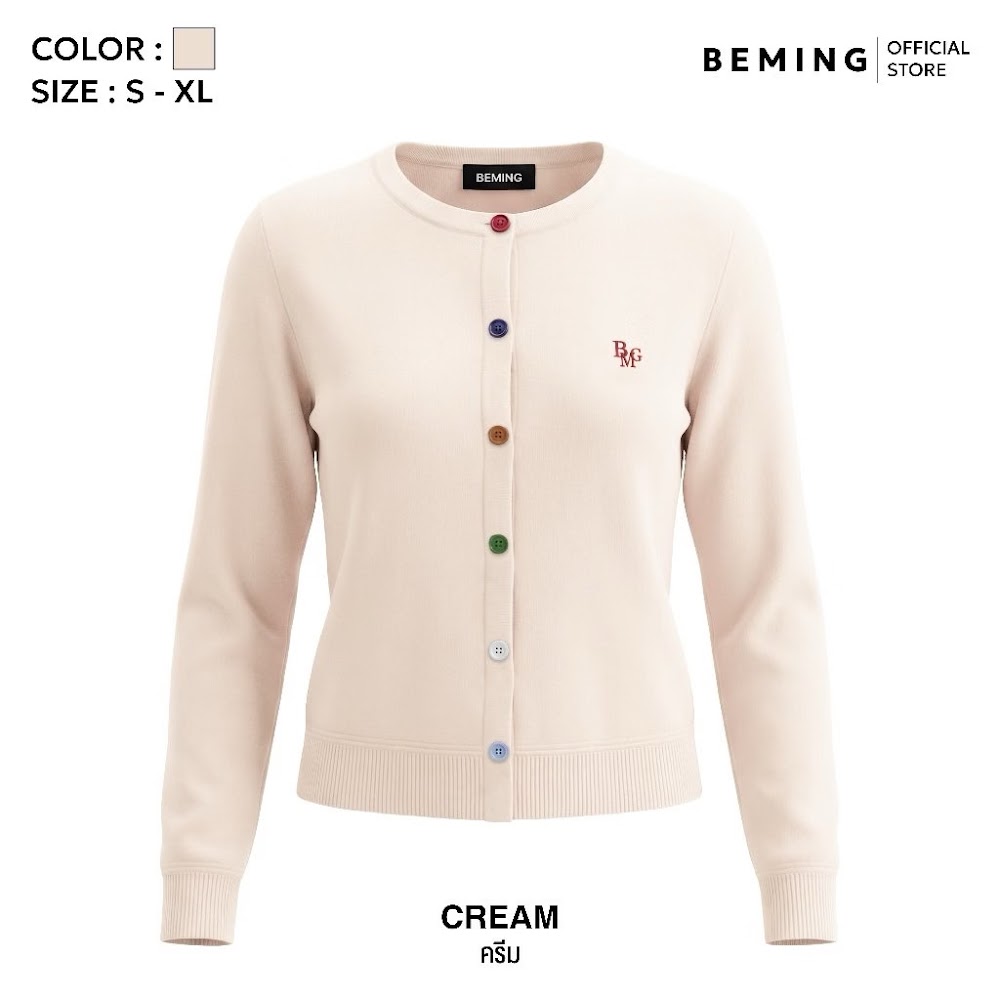 BEMING Rainbow Button Cardigan (Bemingtop968) รูปที่ 2