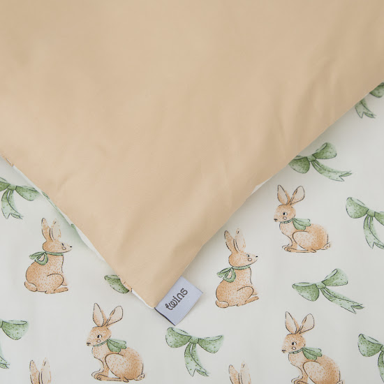 Children's changeable bedding set 4 el Twins Satin Limited Rabbit green 