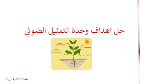 حل أسئلة وحدة التمثيل الضوئي - أحياء الصف 12 الفصل 2