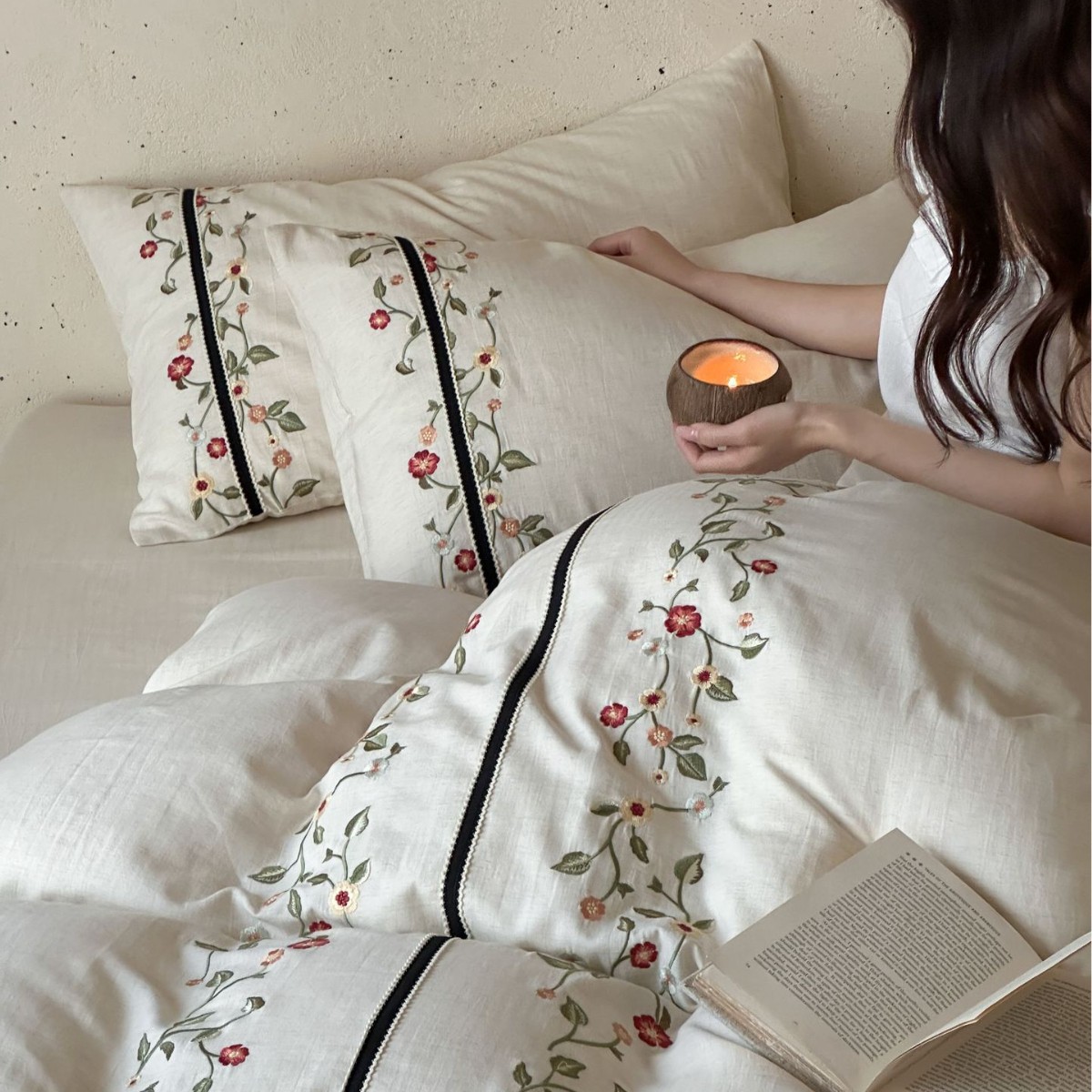 Linen-Cotton Bedding Set, 4-piece