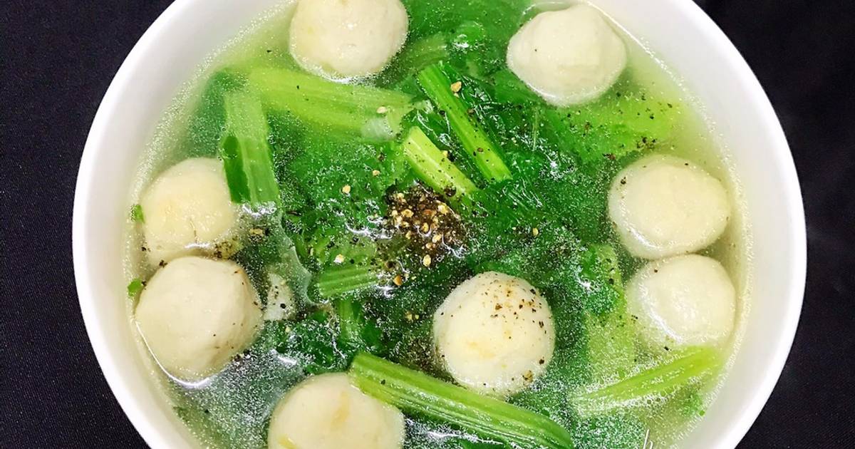 Canh Cải Bẹ Xanh Nấu Cá Viên