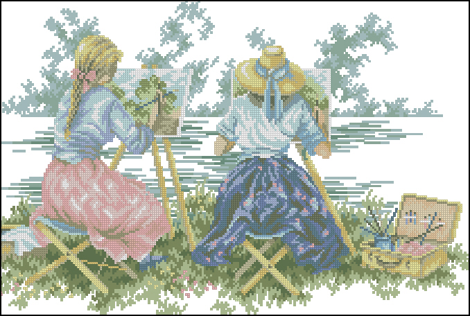 LAN33867 Painting Ladies