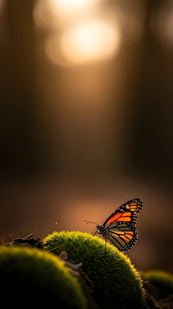 Serene Mountain Range with Low Hanging Mist