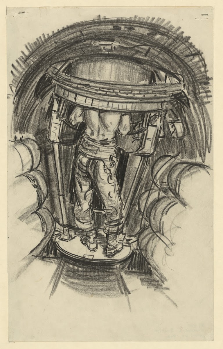 Top turret B 17 made from sketch notes 1943