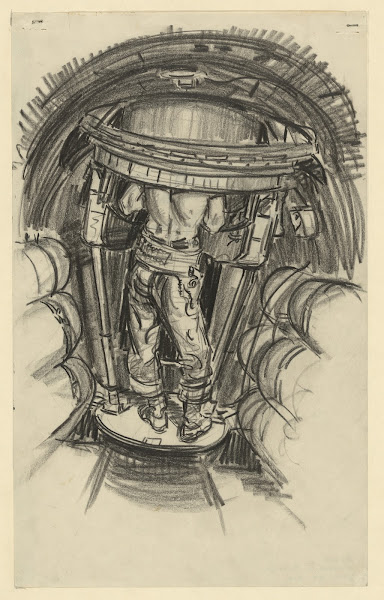 Top turret B 17 made from sketch notes 1943