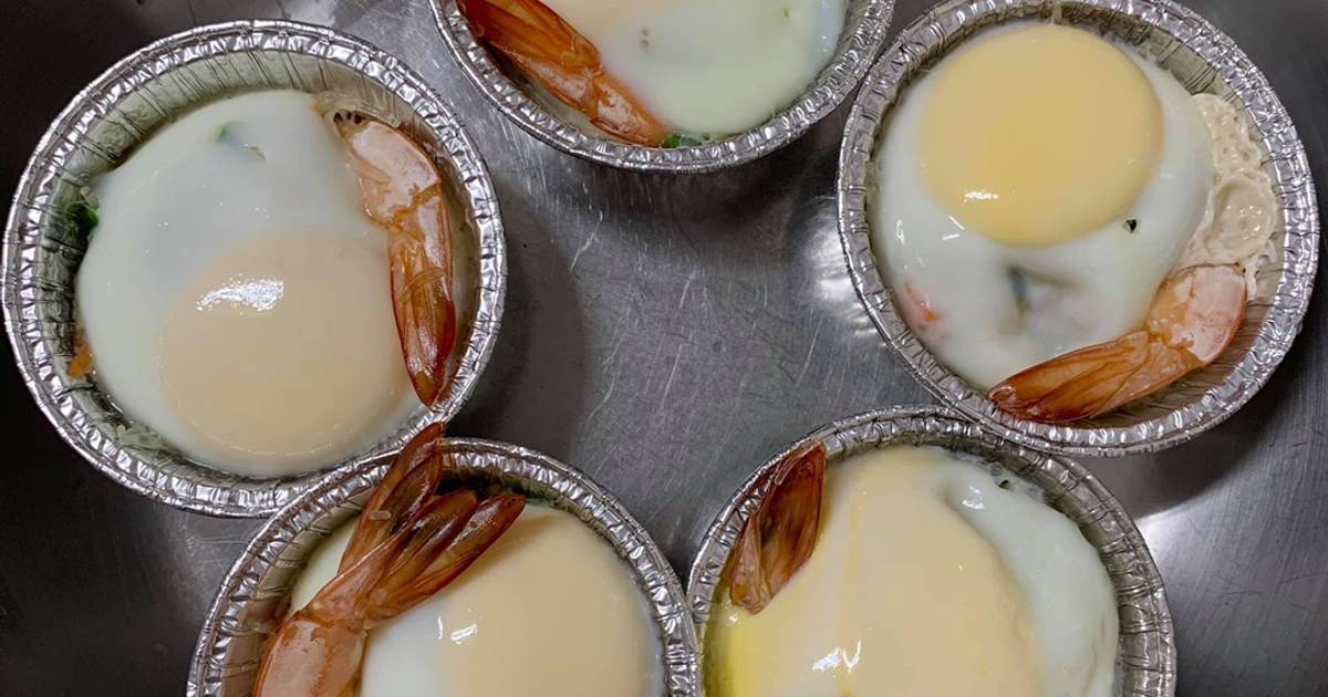 Trứng hấp tôm,miến