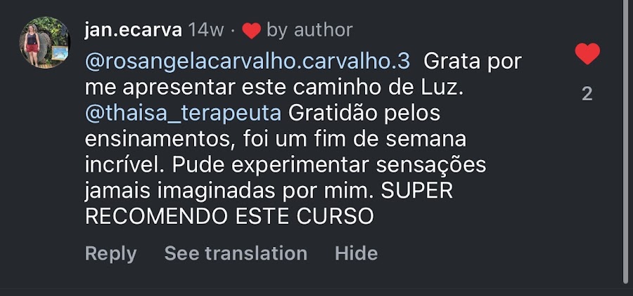 Depoimento de quem viveu a experiência