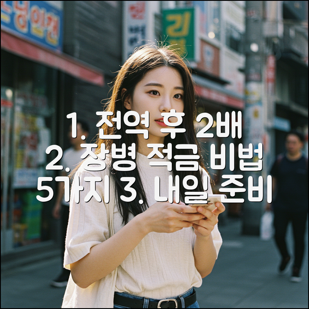 장병 내일 준비 적금: 전역 후 2배 불리는 5가지 비법