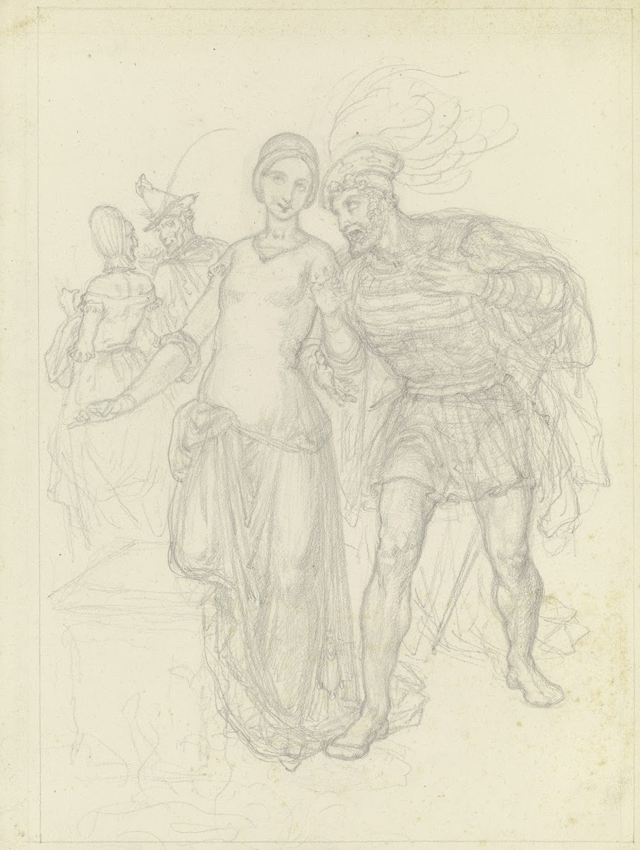 Faust und Gretchen im Hintergrund Marthe und Mephisto ca 1835 1840
