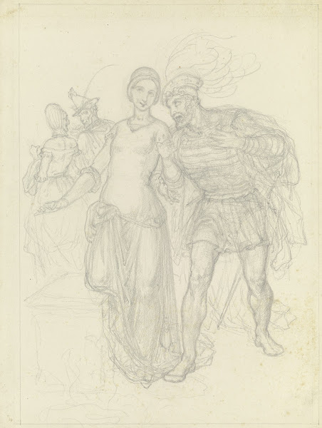 Faust und Gretchen im Hintergrund Marthe und Mephisto ca 1835 1840