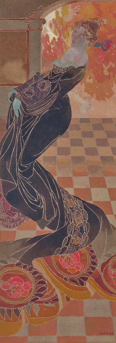 Femme à la robe noire devant un feu dite La Folle 1901 1903
