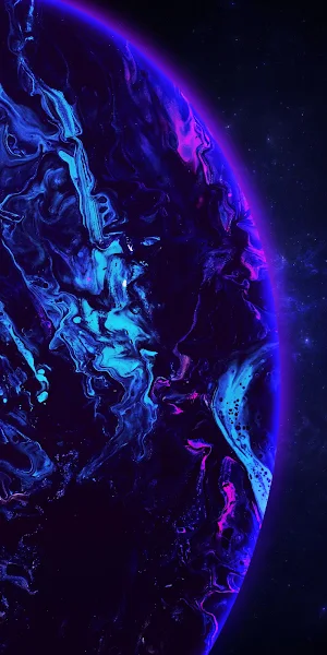 Earth, Water, World, Art, Astronomical Object 5K iPhone Wallpaper Background