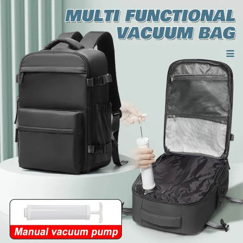 Compression backpack, 36–55 L, with pump