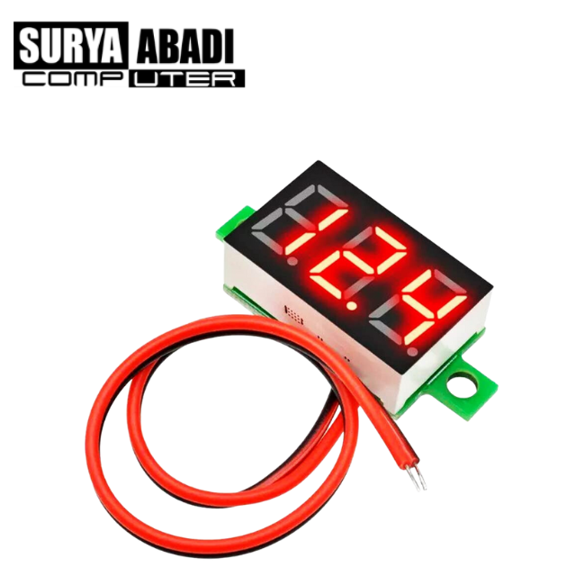 VOLTMETER DIGITAL DC 2.4-30V 0.28 INCH (2 KABEL)