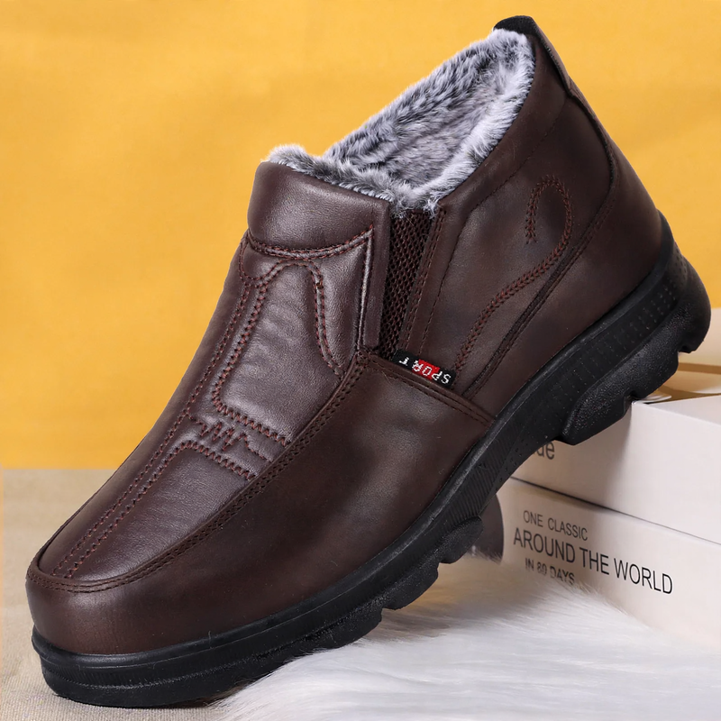 Men's winter boots, PU upper material, warm lining
