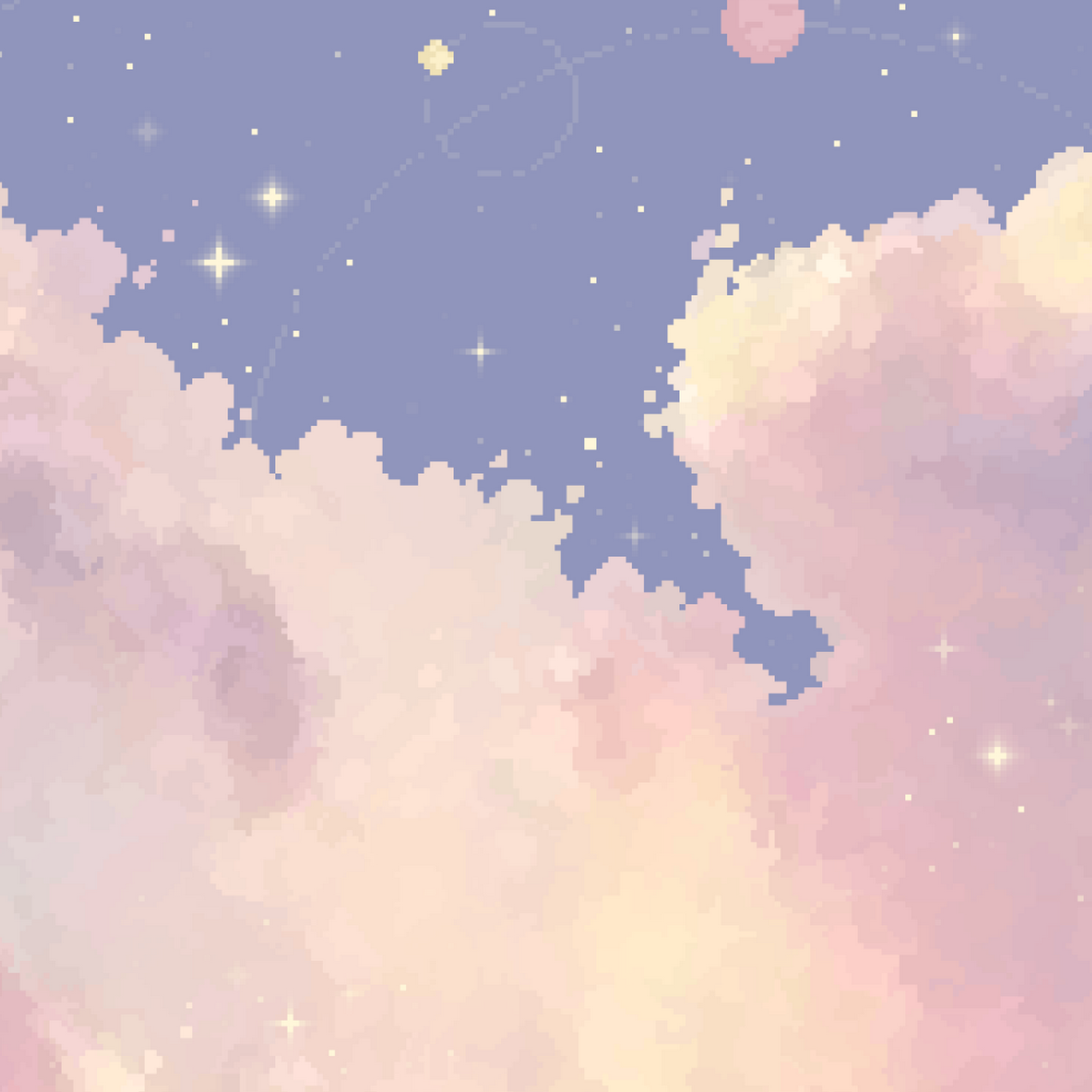 Download Sky, Pixel Art, Digital Art, iPhone