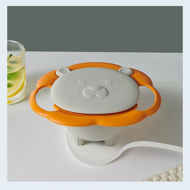Rotating Children's Bowl, 19 cm, PP, non-slip