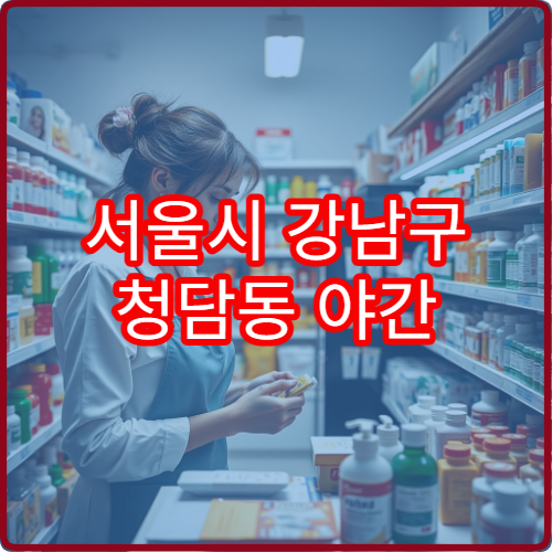 서울시 강남구 청담동 야간 영업 약국 심야 시간 운영 정보