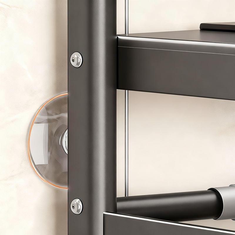 Pull-out toilet shelf, 1–3 tiers, steel frame