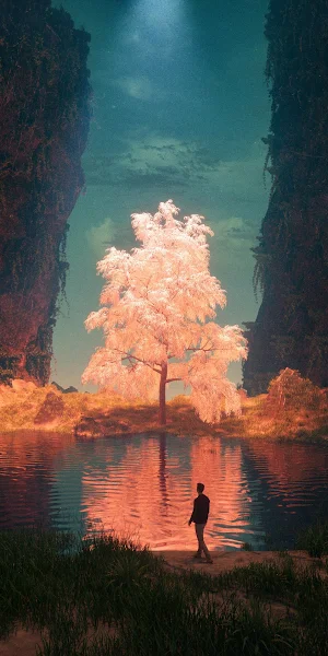 Fantasy Landscape, Surreal Art, Digital Art, Nature Art Full HD iPhone Wallpaper Background