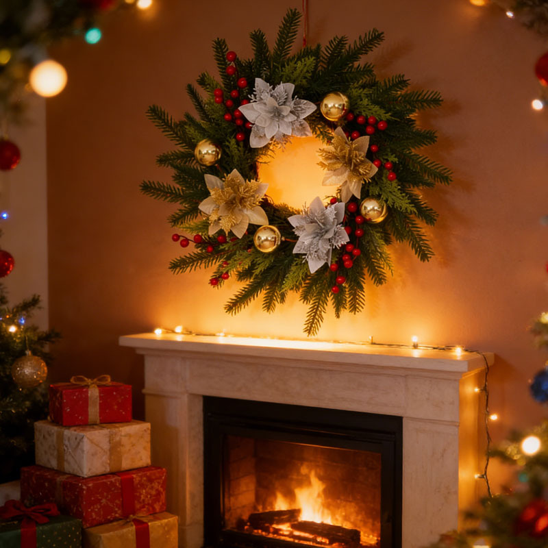 Large Christmas Wreath, 23 inches