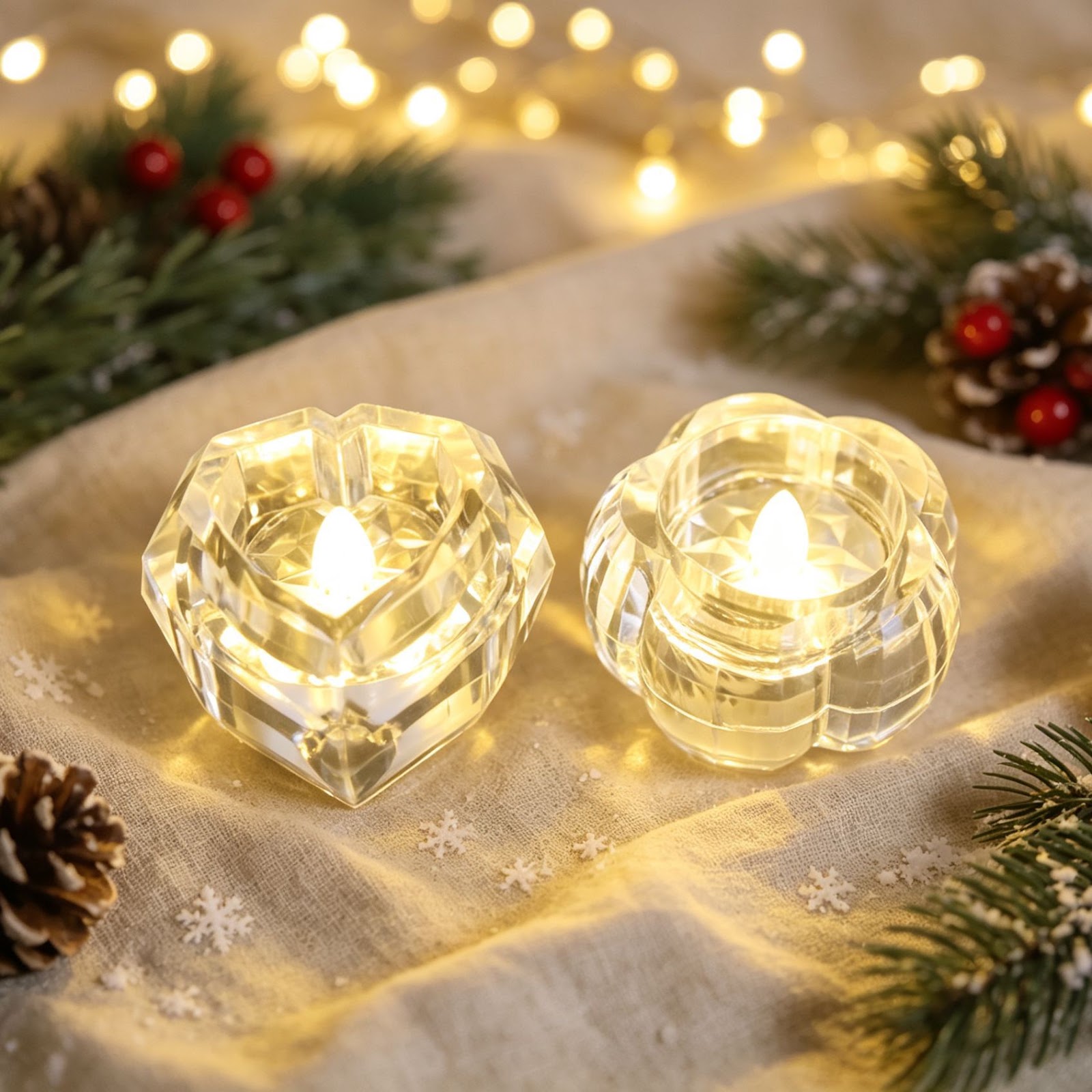 LED-Kristall-Kerzenlicht, verschiedene Formen